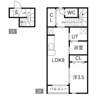 SOLEIL MARE (ソレイユ・マーレ)【2階】の間取り
