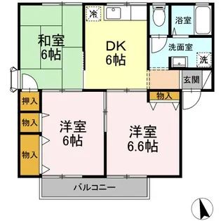 MKハイツ C【203号室】の間取り