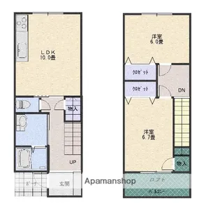 第2セゾンハイツ割山【1階】の間取り