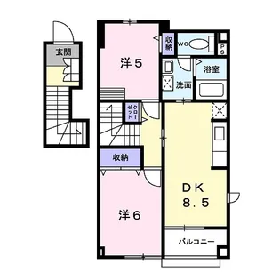 シュールメゾン・Ⅰ【2階】の間取り