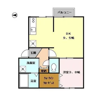 サンパティーク鎌田【2階】の間取り