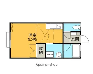 サンパレス岩城【1階】の間取り
