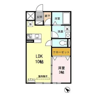 プレステージ南通【2階】の間取り