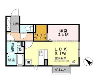 グランシャリオ大川町【1階】の間取り