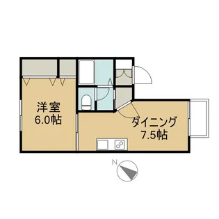 シャインパーク楢山【102号室】の間取り