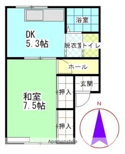 COURTパンプトン【2階】の間取り