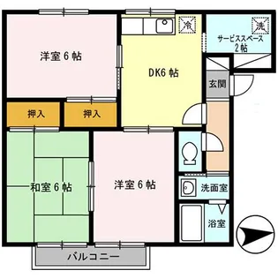 ラフィネ九【2階】の間取り