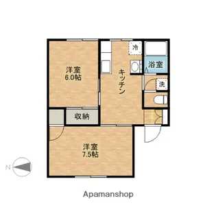 グリーンハイツ三千刈A棟【1階】の間取り