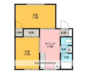 グリーンハイツ三千刈A棟【102号室】の間取り