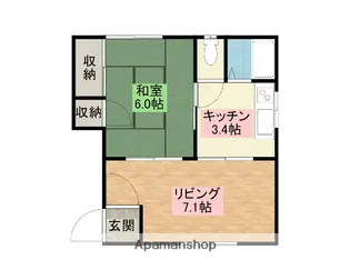 イーストロードNC【202号室】の間取り