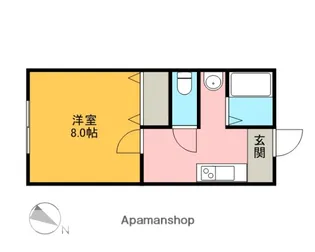 エステーラ川口【1C号室】の間取り