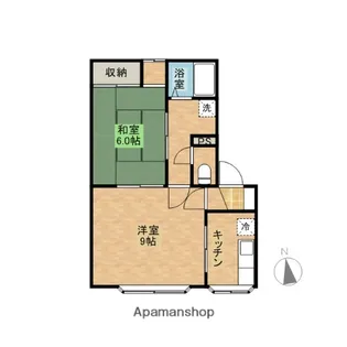 サンハイツ庄司【22号室】の間取り