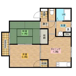 パークアベニュー【203号室】の間取り