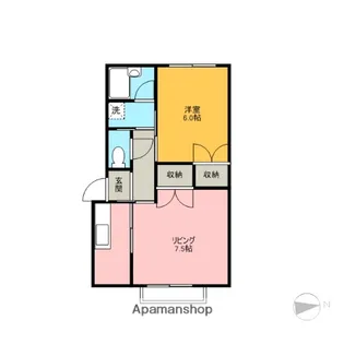 2Kの間取り画像