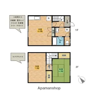 コーポカトレア【1階】の間取り