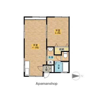 クローバーハイツ【202号室】の間取り