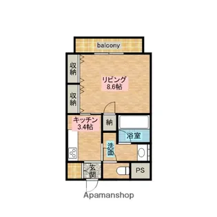 パークヒルズ泉【515号室】の間取り