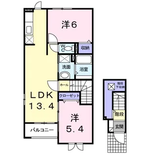 セイバリーウエスト【2階】の間取り