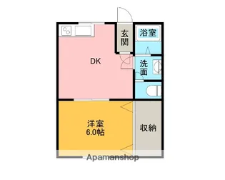 シャトー松文【101号室】の間取り