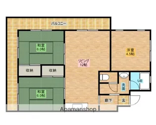 マンションパレロワイヤル【701号室】の間取り