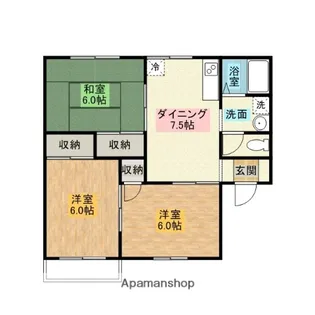 スカイコートA【203号室】の間取り
