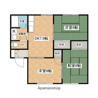 スカイコートA【2階】の間取り