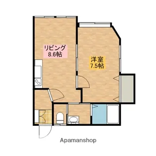 アーバンティ加賀屋Ⅰ【201号室】の間取り