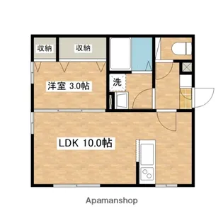 CEST SI BON 保戸野【101号室】の間取り