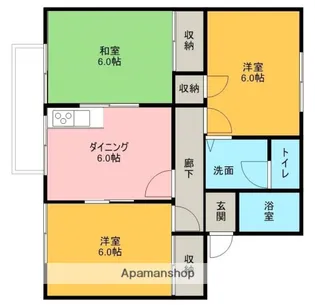 ラメージュA【202号室】の間取り