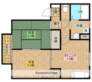 パークアベニュー【201号室】の間取り