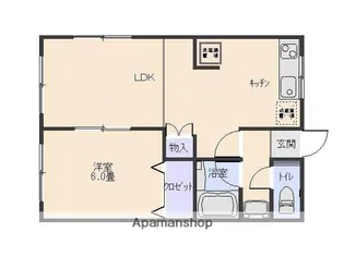シャインハイツ【2階】の間取り