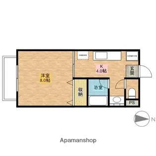 シャインハイツ【203号室】の間取り