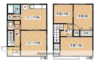 サンライズハイツA棟【2階】の間取り