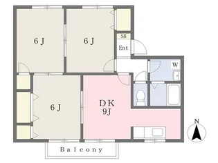ロイヤルガーデン広面C【2階】の間取り