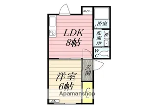 テネメント梅津【203号室】の間取り