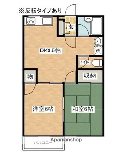 ビューパレーB棟【1階】の間取り