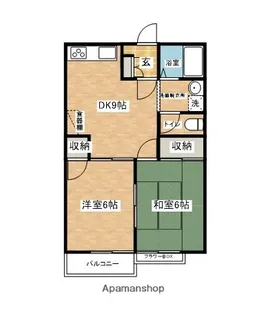 ビューパレーB棟【1階】の間取り