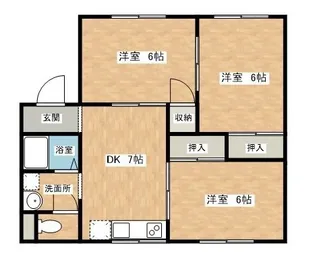 グリーンハイツ三千刈B【2階】の間取り