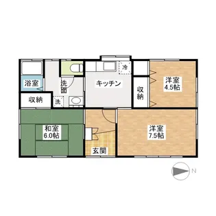 秋田県秋田市外旭川字野村【一戸建】の間取り
