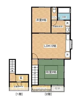 鈴木ハイツⅡ【2階】の間取り