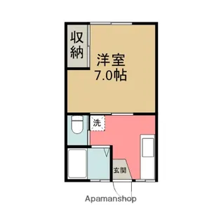 ハイムグリーンロード【2H号室】の間取り