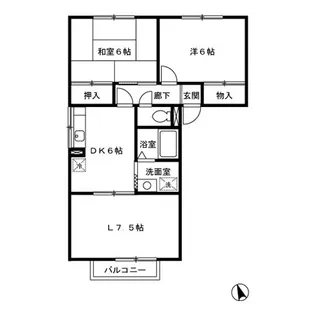 トゥインクルコート桑原 A【101号室】の間取り