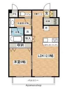 パークヒルズ泉【102号室】の間取り