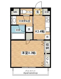 パークヒルズ泉【312号室】の間取り