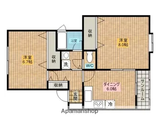 リゾートエリア御野場V【1階】の間取り