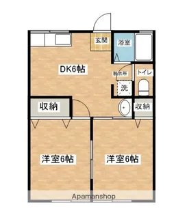 シティハイムクレスタB【203号室】の間取り