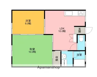 コーポフローラル【201号室】の間取り