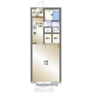 パレスブラン旭南【2階】の間取り