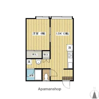 三千刈ハイツA【1階】の間取り