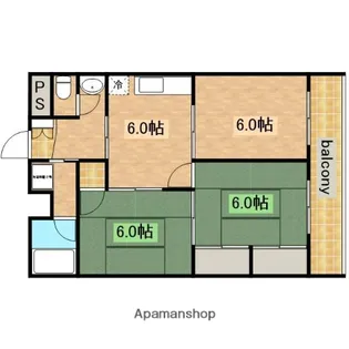 マンションパレロワイヤル【802号室】の間取り